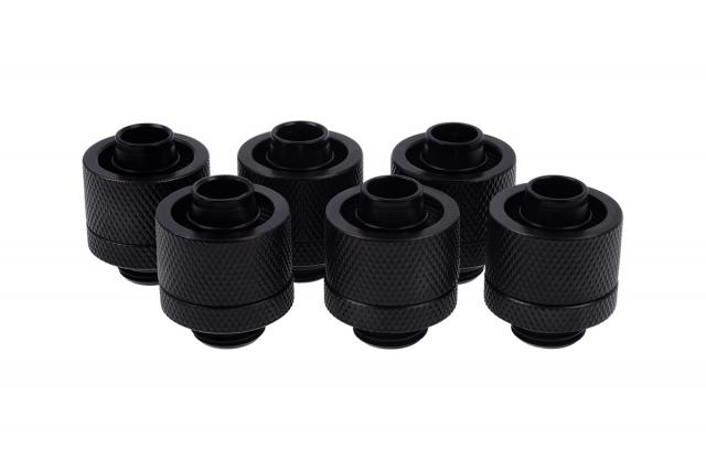 Alphacool Eiszapfen 16/10mm compression fitting G1/4 - deep black sixpack 