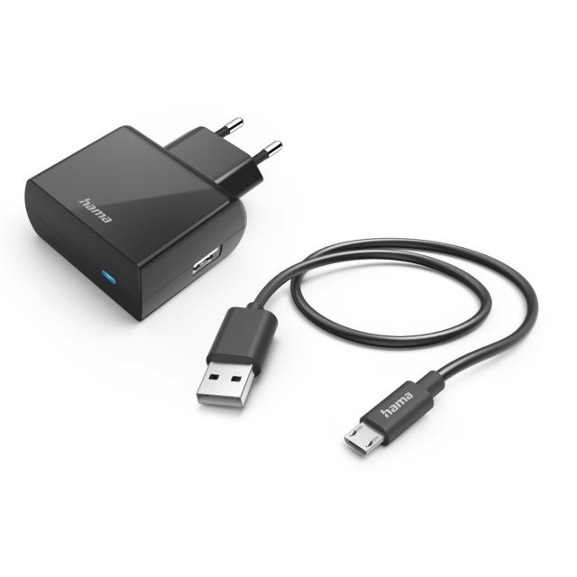 Зарядно у-во с кабел micro USB/220V, 2.4A, 201622 