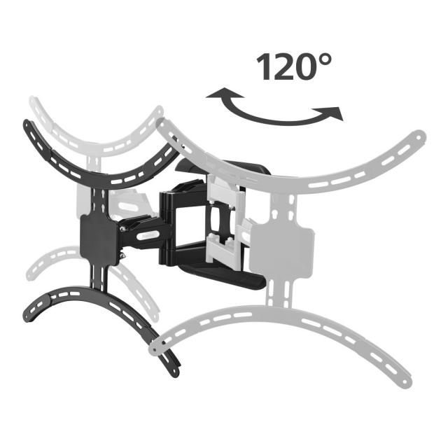 Hama TV Wall Bracket, Swivel, Tilt, Pull-out, 229 cm (90"), 220837 