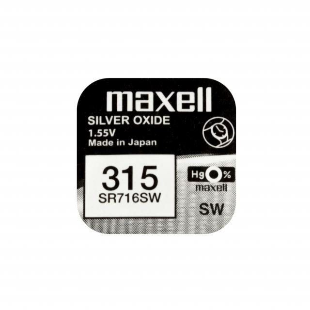 Button Battery Silver MAXELL SR716 SW 1.55V / 315 / 