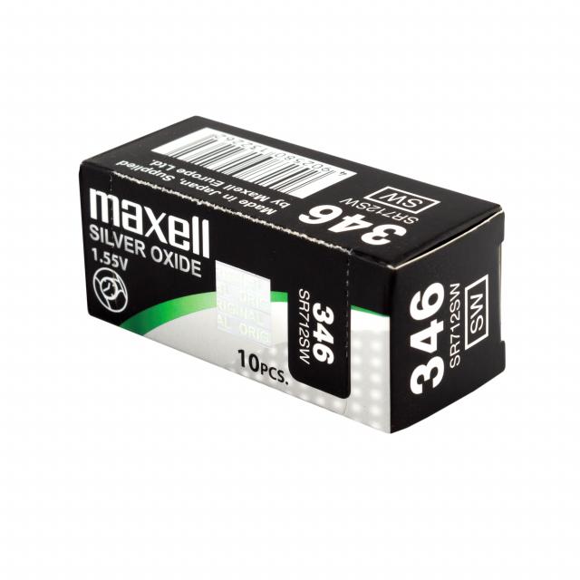 Бутонна батерия сребърна MAXELL SR712 SW 1.55V  / 346 