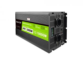 Inverter 48/220 V  DC/AC 5000W/10000W  INVGCP5000LCD  LCD Pure sine wave GREEN CELL
