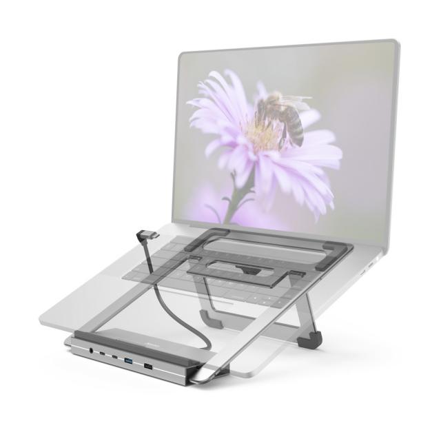 Докинг станция Hama "Connect2Office Stand" USB-C, Стойка за лаптоп, 12 порта 