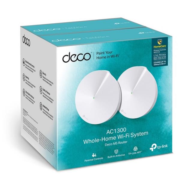 TP-Link Deco M5, AC1300 Whole Home Mesh Wi-Fi System(2-pack) 