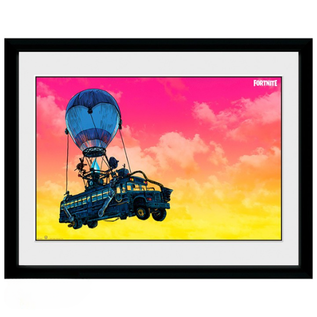 GBEYE FORTNITE - Framed print "Battle Bus" (30x40) 