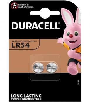 Батерия алкална DURACELL LR1130 LR54 AG10, 2pk блистер 1.5V  