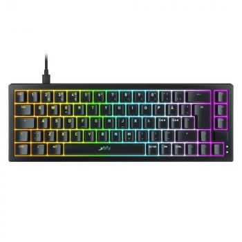 Геймърскa механична клавиатура XTRFY K5, 65% Hotswap, RGB, US Layout Kailh Red, Черен