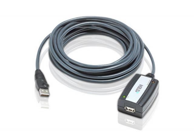 Удължителен кабел ATEN UE250, USB-A мъжко - USB-A женско , 5 м, USB 2.0, Черен 
