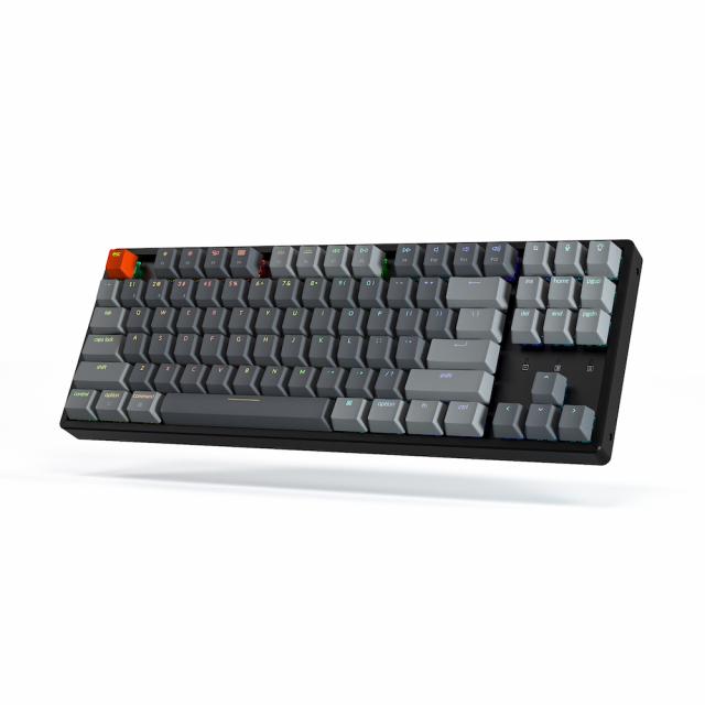Mechanical Keyboard Keychron K8 Aluminum Hot-Swappable TKL Gateron Blue Switch RGB LED ABS 
