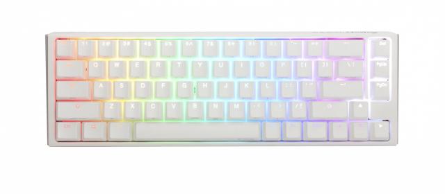 Геймърскa механична клавиатура Ducky One 3 Pure White SF 65%, Hotswap Cherry MX Clear, RGB, PBT Keycaps 