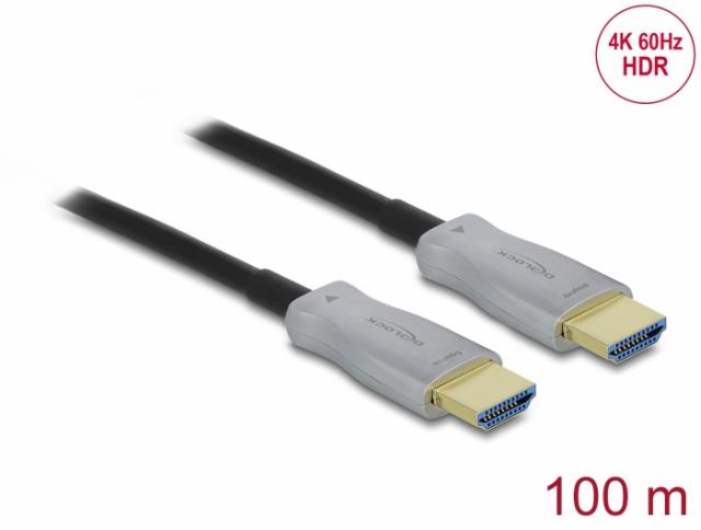 Оптичен кабел Delock, HDMI 4K, 60 Hz, 100 m 