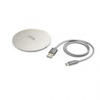 Hama "FC10 Metal" Wireless Charger, cream white