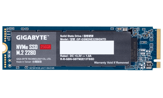 SSD Gigabyte M.2 NVMe PCIe Gen 3 SSD 256GB  