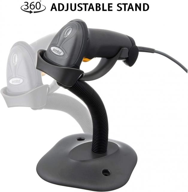 Symbol LS2208 Barcode Scanner With Cable and Stand 