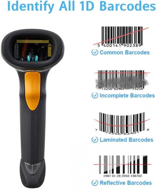 Symbol LS2208 Barcode Scanner With Cable and Stand 