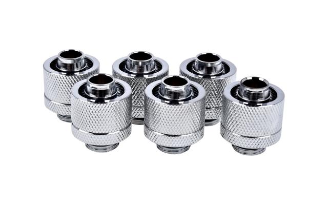 Alphacool Eiszapfen 16/10mm compression fitting G1/4 - chrome sixpack 