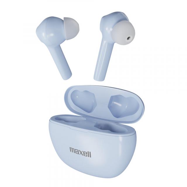 Блутут слушалки с докинг кутийка MAXELL Dynamic, True Wireless, Сини 