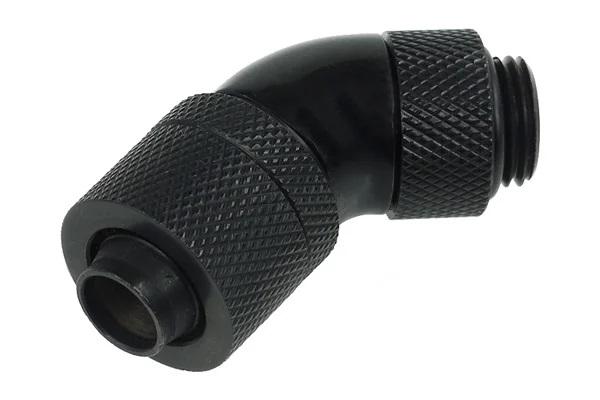 Alphacool 13/10 compression fitting 45° revolvable G1/4, Deep Black  