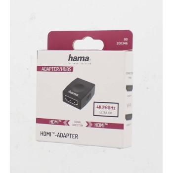 Адаптер HAMA 200346, HDMI женско - HDMI женско, Ultra-HD, 4K, Черен 