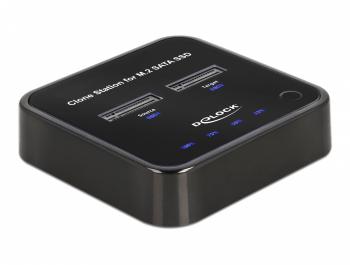 Delock M.2 Docking Station for 2 x M.2 SATA SSD with Clone function