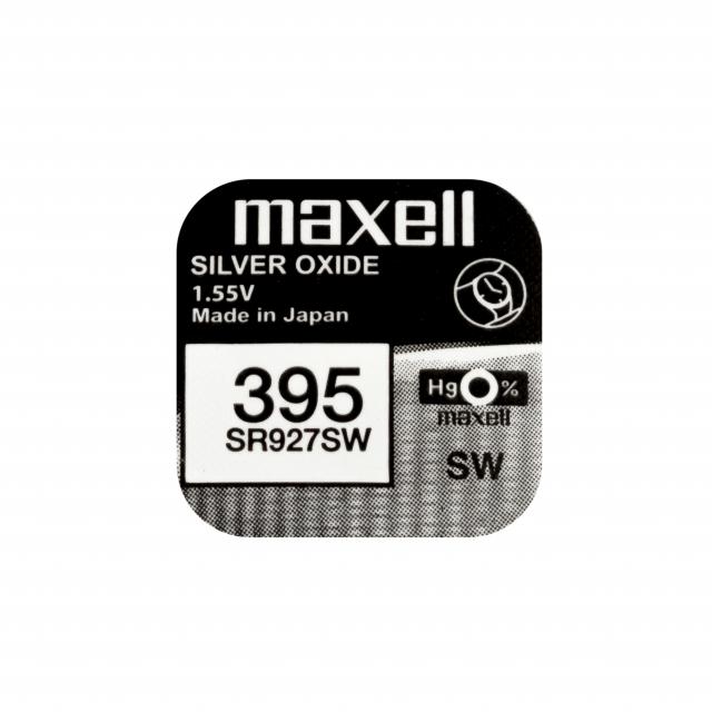 Бутонна батерия сребърна MAXELL SR927 SW /395/399/  AG7   1.55V 
