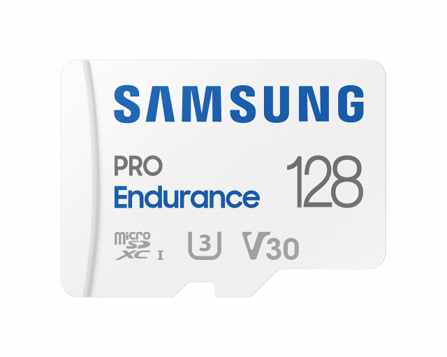 Карта памет Samsung PRO Endurance, microSDXC, UHS-I, 128GB, Адаптер 