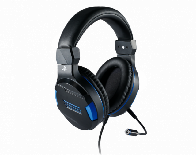 Геймърски слушалки Nacon Bigben PS4 Official Headset V3, Микрофон, Черен/Син 