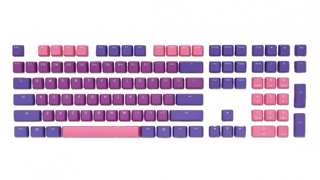 Капачки за механична клавиатура Ducky Ultra Violet 108-Keycap Set PBT Double-Shot US Layout 