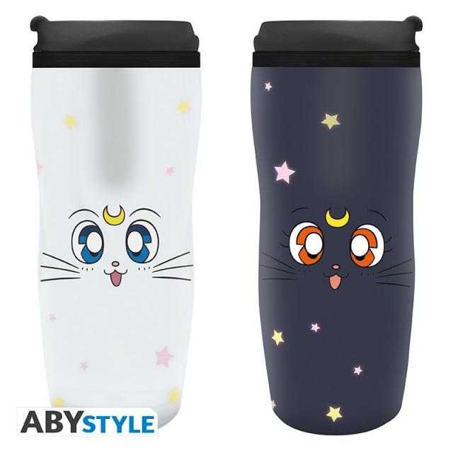 ABYSTYLE SAILOR MOON Travel Mug Luna & Artemis 