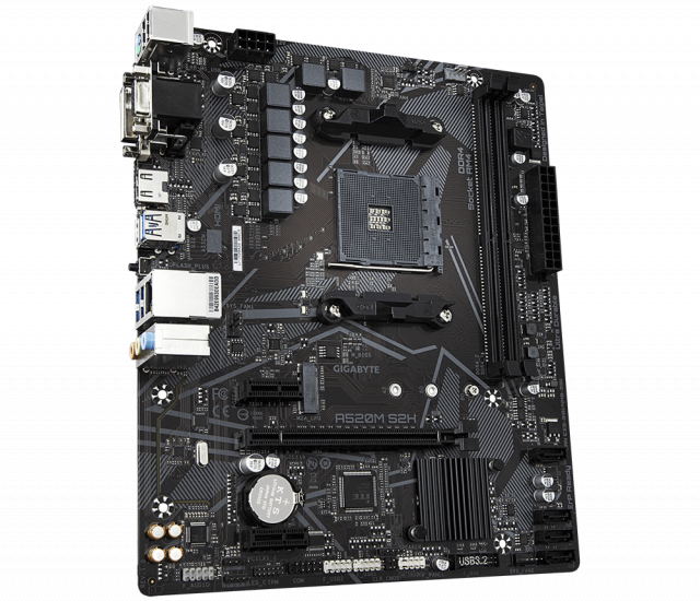 Дънна платка GIGABYTE A520M-S2H, Socket AM4 