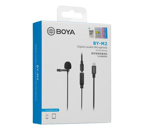 BOYA Clip-on Lavalier Microphone for iOS devices BY-M2D 