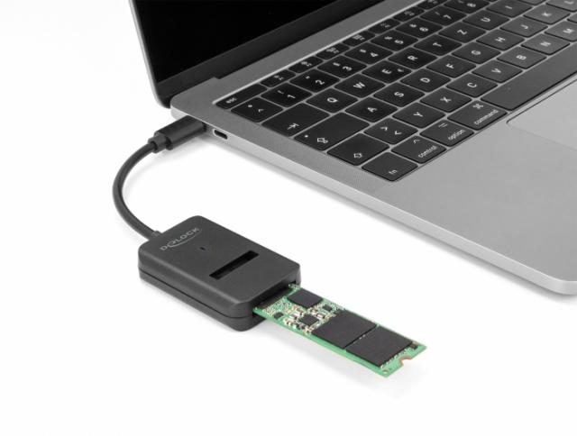 Конвертор Delock, USB-C - M.2 NVMe PCIe / SATA SSD, 10 Gbps 