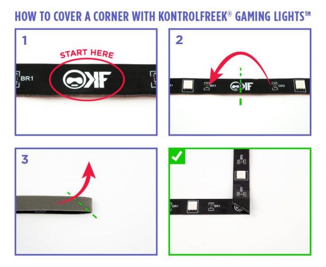 RGB Strip KontrolFreek Gaming Lights Kit - RGB лента USB (3.6m) 