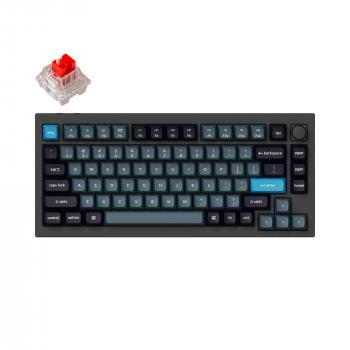 Keyboard Q1 Pro Black-Blue QMK TKL K Pro Red Switch RGB LED PBT