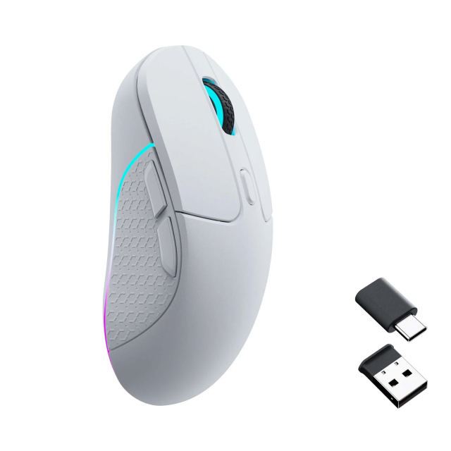 Gaming Mouse Keychron M3, Matte White Wireless 