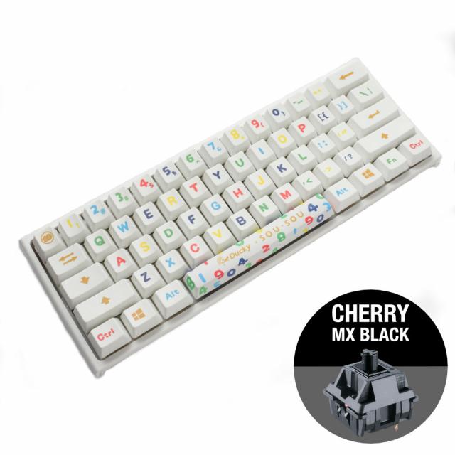 Геймърска механична клавиатура Ducky x SOU SOU One 2 Mini White RGB, Cherry MX Black 