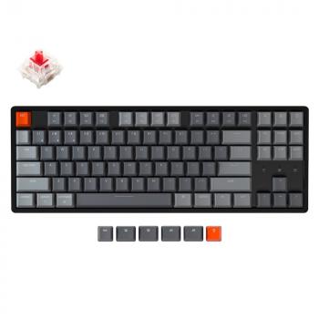 Mechanical Keyboard Keychron K8 Aluminum Hot-Swappable TKL Gateron Red Switch RGB LED ABS