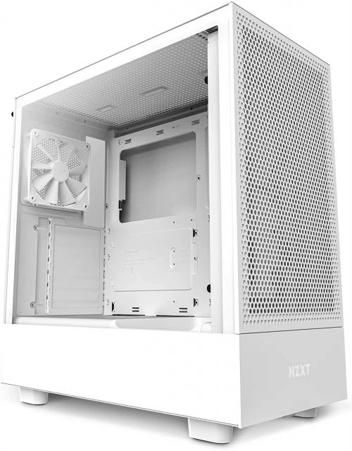 Кутия NZXT H5 Flow Matte White, Mid-Tower 