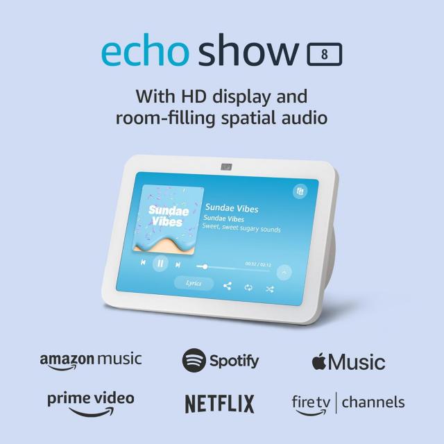 Amazon Echo Show 8 (Gen 3), Multimedia Speaker, Display, White 