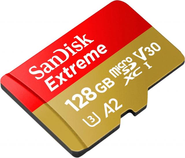 SanDisk 128GB Extreme MicroSDXC Card for Dash Cameras and Drones + SD Adapter + RescuePRO Deluxe 