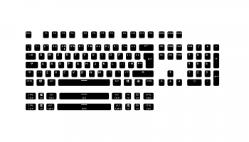 Steelseries PrismCaps PBT Doubleshot 105-Keycap White UK-Layout