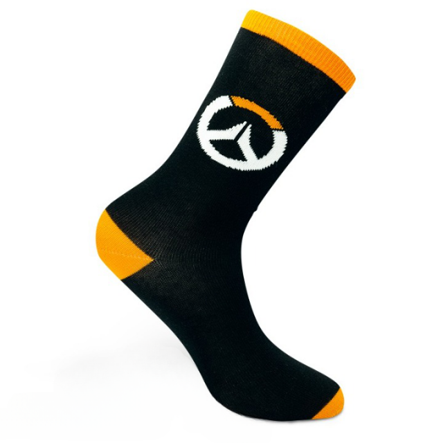 Чорапи ABYSTYLE OVERWATCH Socks Logo, Черен/Оранжев 