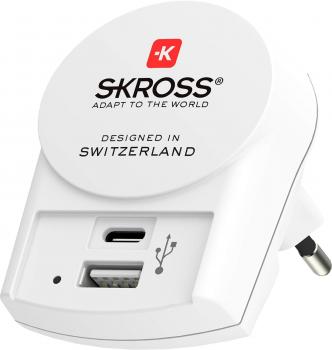 Skross Euro USB Charger 1.302423, USB-А, USB-C