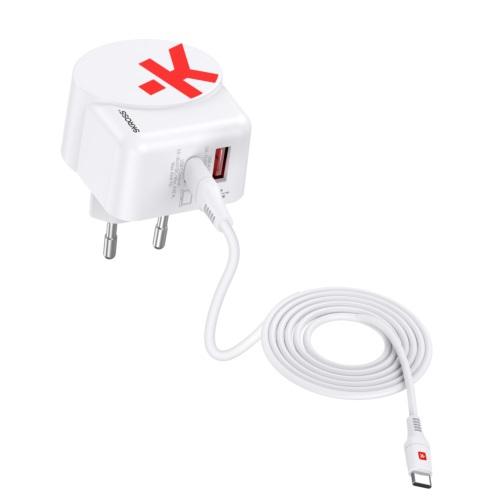 Skross Euro USB Charger AC45PD, USB-A, USB-C 