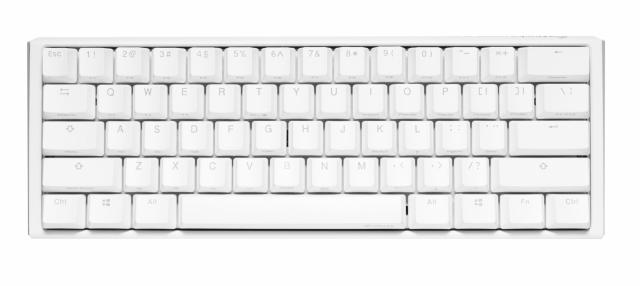 Геймърска механична клавиатура Ducky One 3 Pure White Mini 60% Hotswap Cherry MX Speed Silver RGB, PBT Keycaps 