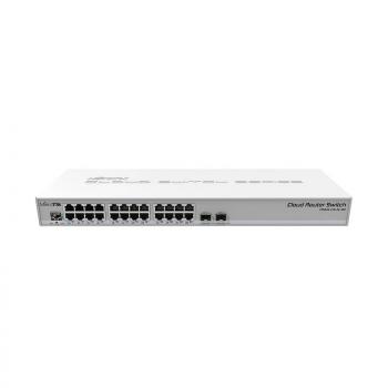 Суич MikroTik CRS326-24S+2Q+RM, 24 x Gigabit Ethernet ports, 2 x SFP