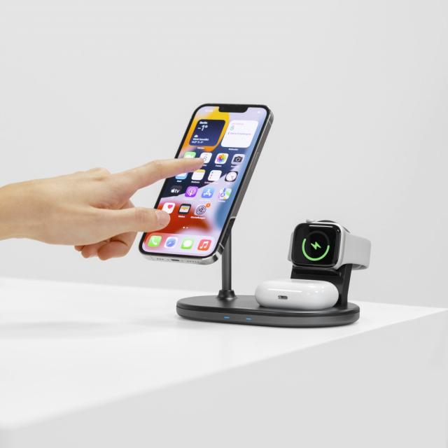 Hama "MagCharge" Multi-Charging Station, Wireless Charging for iPhone, AirPods 