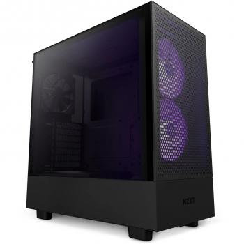 Case NZXT H5 Flow RGB Matte Black, Mid-Tower