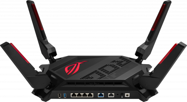 Wireless Gaming Router ASUS ROG Rapture GT-AX6000, Dual-Band WiFi 6 (802.11ax), MU-MIMO, IPv6, OFDMA, AiMesh, AiProtection Pro, 4804Mbps(6000Mbps Boost) 