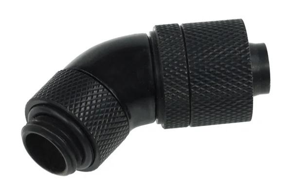 Alphacool 13/10 compression fitting 45° revolvable G1/4, Deep Black  